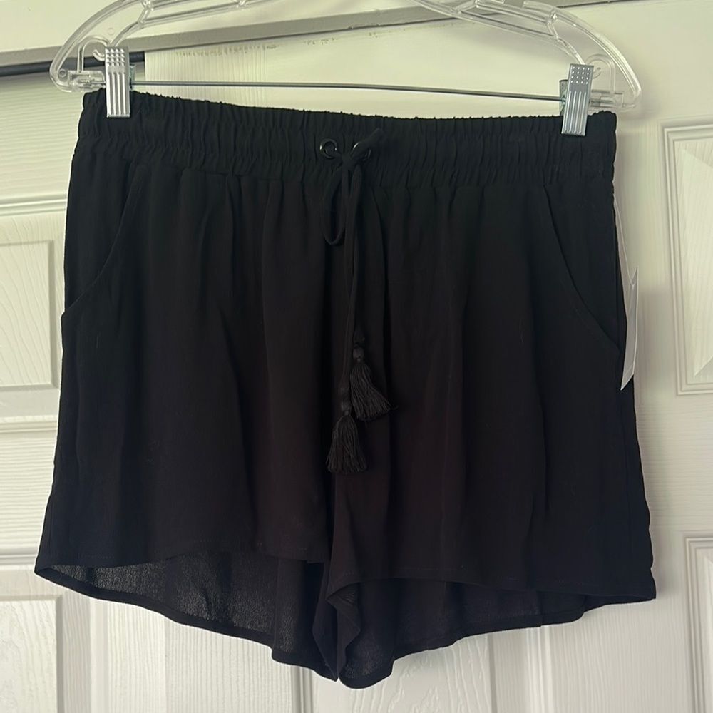 La Blanca Black Relaxed Swim Coverup Shorts